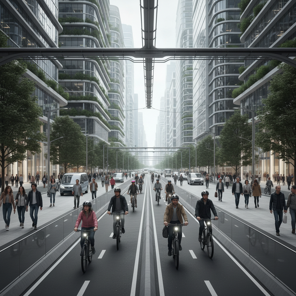 เทรนด์เมืองใหม่ 2027: เตรียมผุดเลนพิเศษหนุนใช้ E-Bike - smart-city-ebike-lane-trend