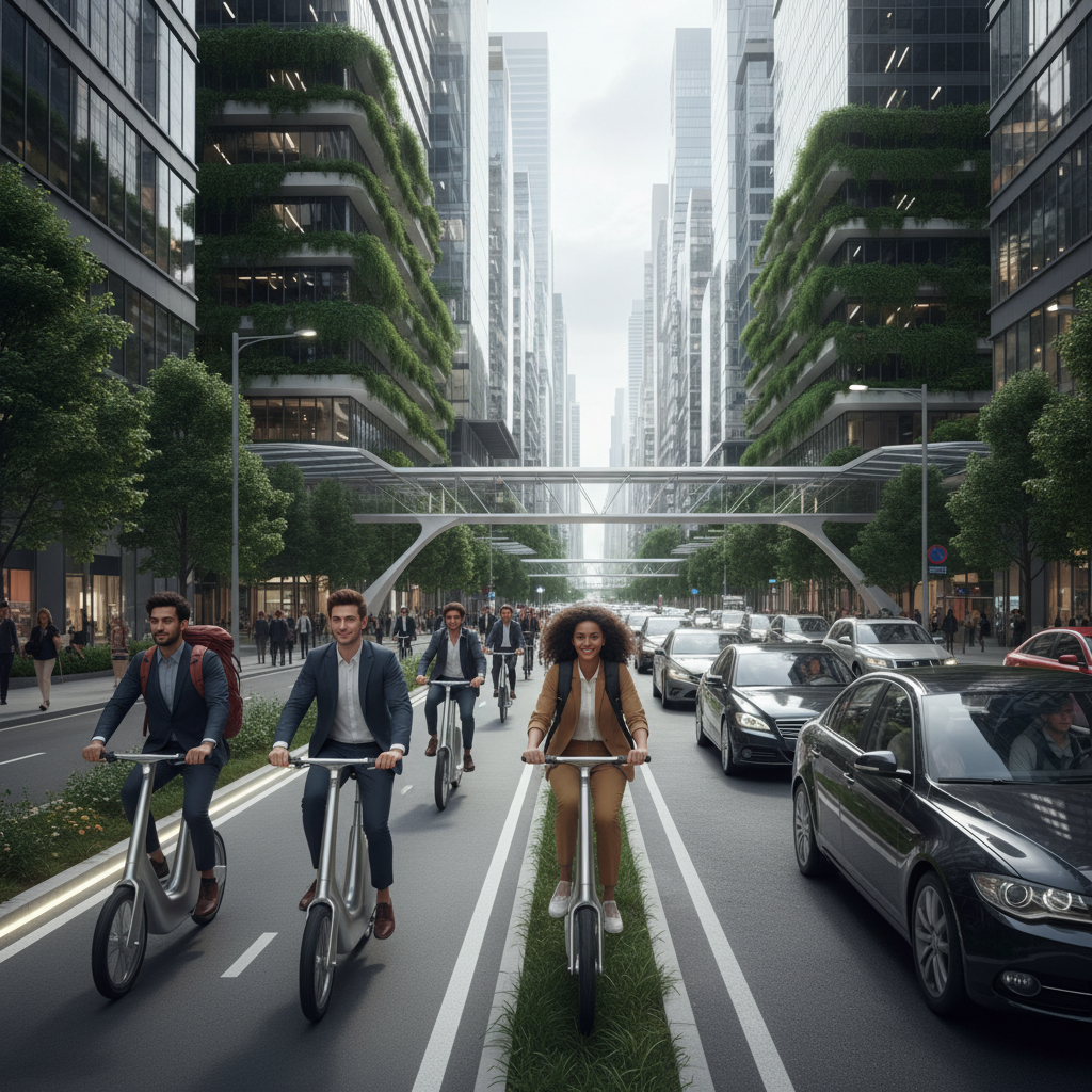 เทรนด์เมืองใหม่ 2027! ลุ้นผุดเลนพิเศษหนุนคนใช้ E-Bike - smart-city-ebike-lane-trend