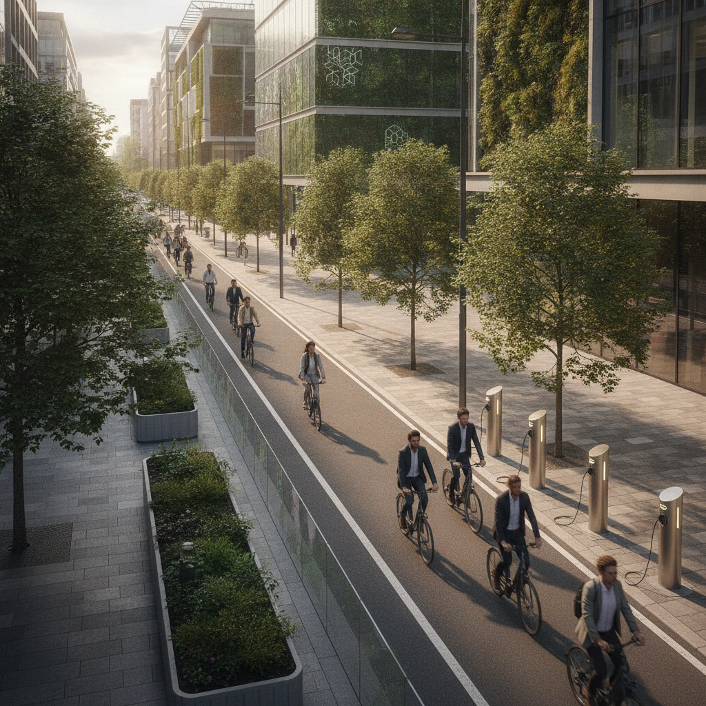 เทรนด์ Smart City 2027! ลุ้นขยายเลนพิเศษ E-Bike ปลอดภัยชัวร์ - smart-city-ebike-lane-trend