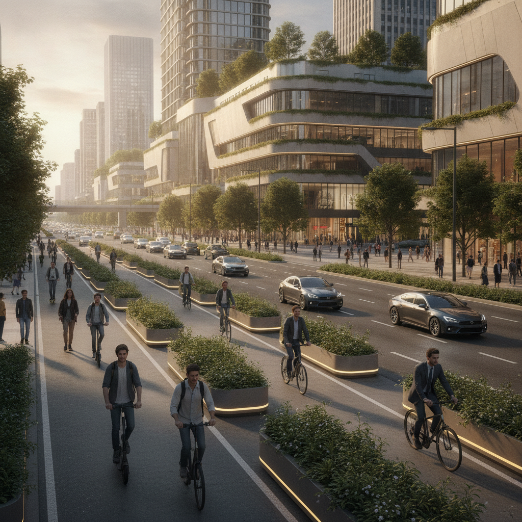 เทรนด์เมืองใหม่ 2026: เลนพิเศษ E-Bike สู่ยุค Smart City - smart-city-ebike-lane-trend