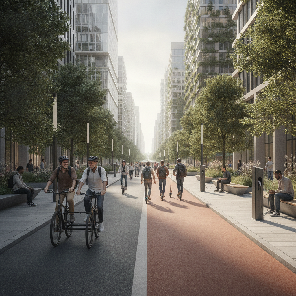 นโยบายใหม่ปี 2027! ขยายเลน EV ขับ E-Bike ปลอดภัยยิ่งขึ้น - smart-city-ev-lane-2027