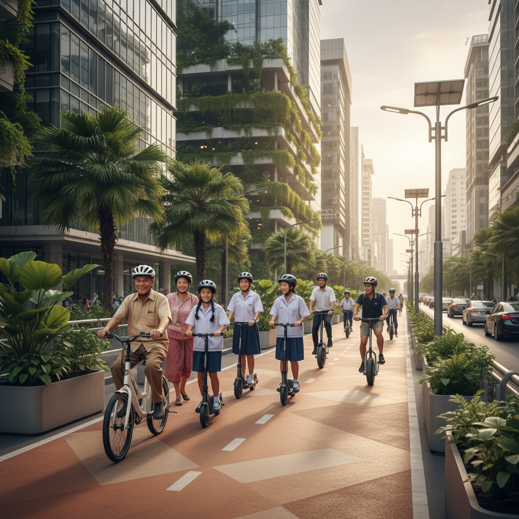 นโยบายเมืองอัจฉริยะ 2026! ผุดเลน EV หนุนใช้ E-Bike ปลอดภัย - smart-city-ev-lane-ebike