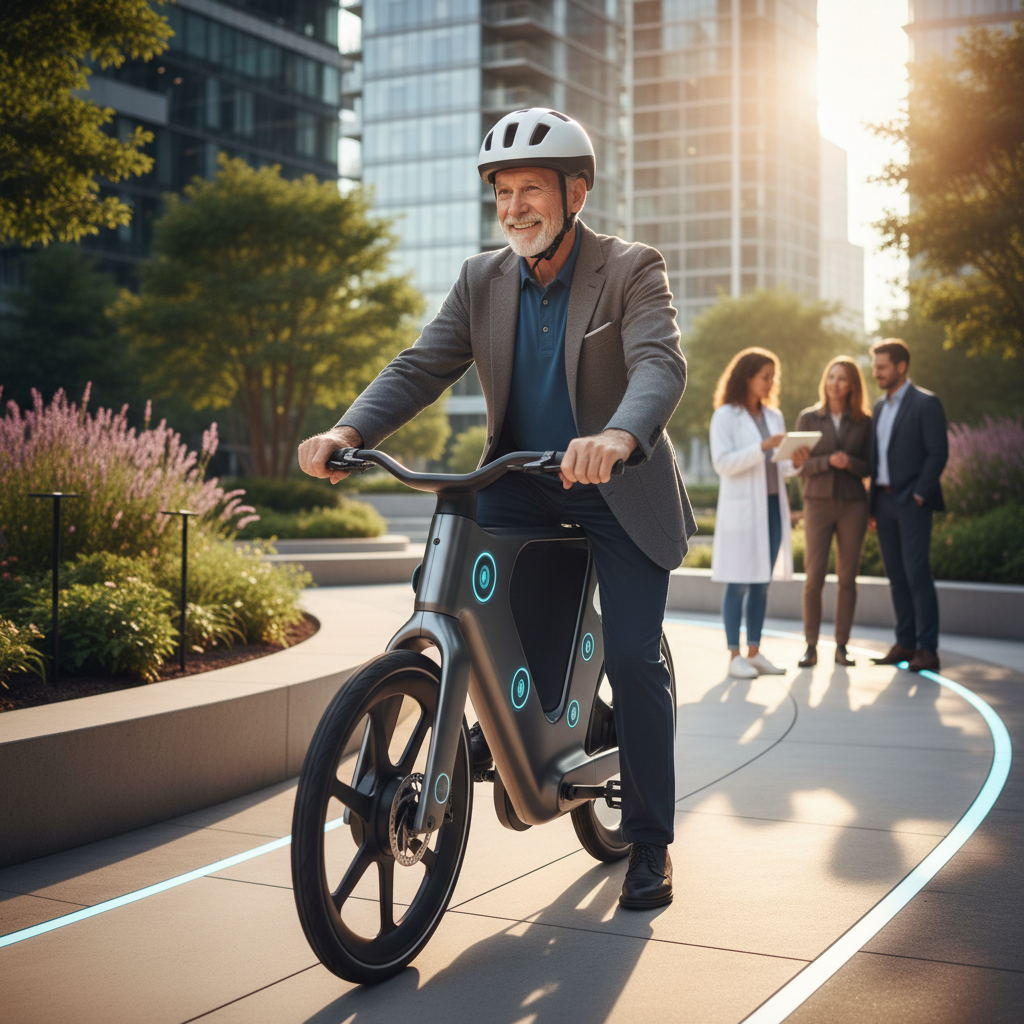 เทรนด์ E-Bike ปี 2027! ระบบ AI ช่วยเบรกอัจฉริยะเพื่อวัยเก๋า - smart-ebike-ai-safety-2027
