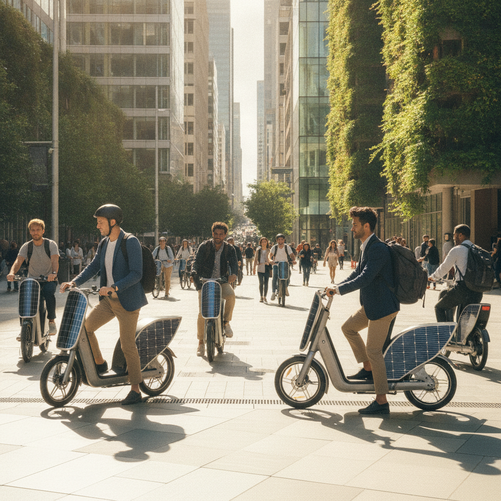 เทรนด์ 2027: E-Bike โซลาร์เซลล์ ชาร์จไฟเองได้ขณะขับขี่ - solar-cell-ebike-ev-trend