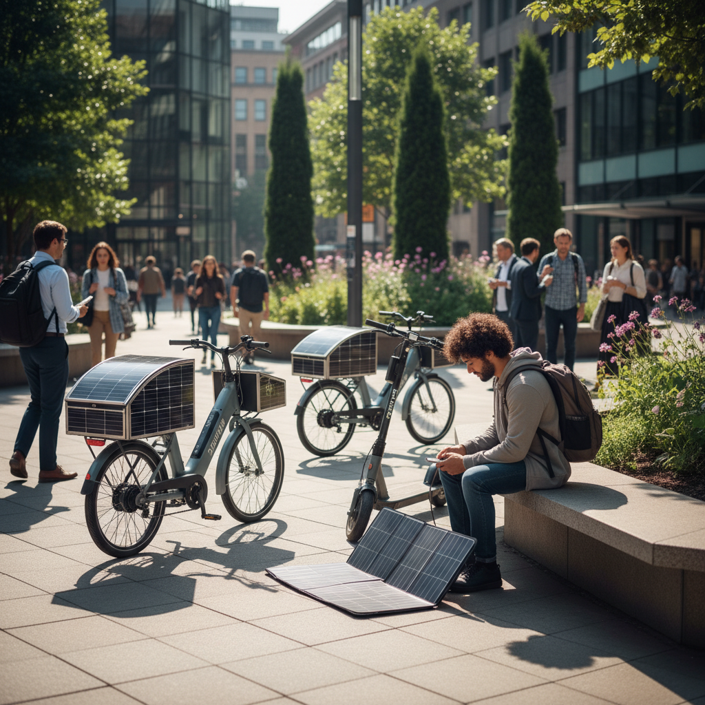 ชี้เทรนด์ 2027! นวัตกรรม E-Bike ชาร์จพลังงานแสงอาทิตย์ - solar-charging-ebike-2027