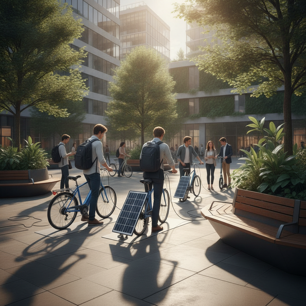 เทรนด์ EV 2027! นวัตกรรมชาร์จ E-Bike ด้วยพลังงานแสงอาทิตย์ - solar-charging-ebike-ev-trend