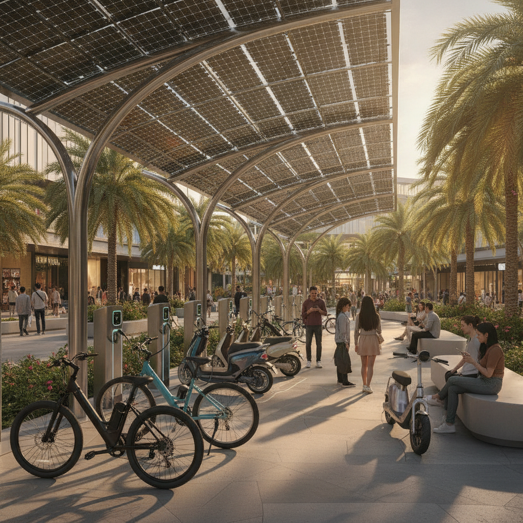 อนาคต EV 2027! เทรนด์ชาร์จ E-Bike ด้วยพลังงานโซลาร์เซลล์ - solar-charging-ebike-ev-trend