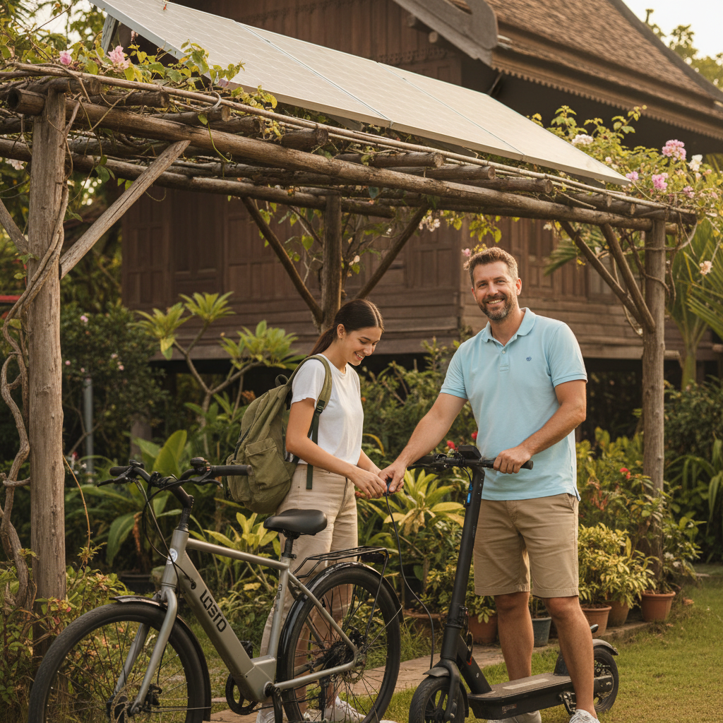 เทรนด์พลังงาน 2026! ชาร์จ E-Bike ผ่านโซลาร์เซลล์สุดประหยัด - solar-charging-ebike-trend-2026