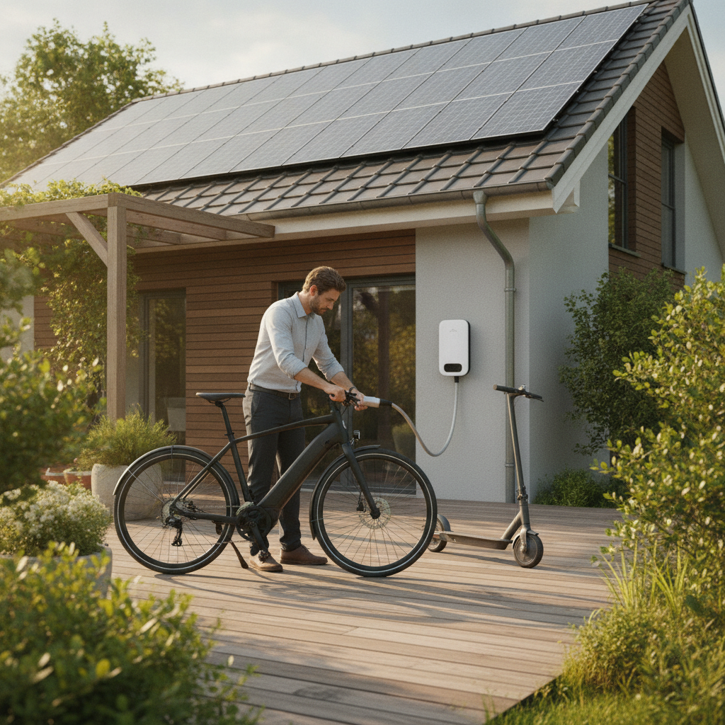 เจาะเทรนด์ 2027! ชาร์จ E-Bike ด้วยแผงโซลาร์เซลล์ที่บ้าน - solar-charging-ebike-trend-2027