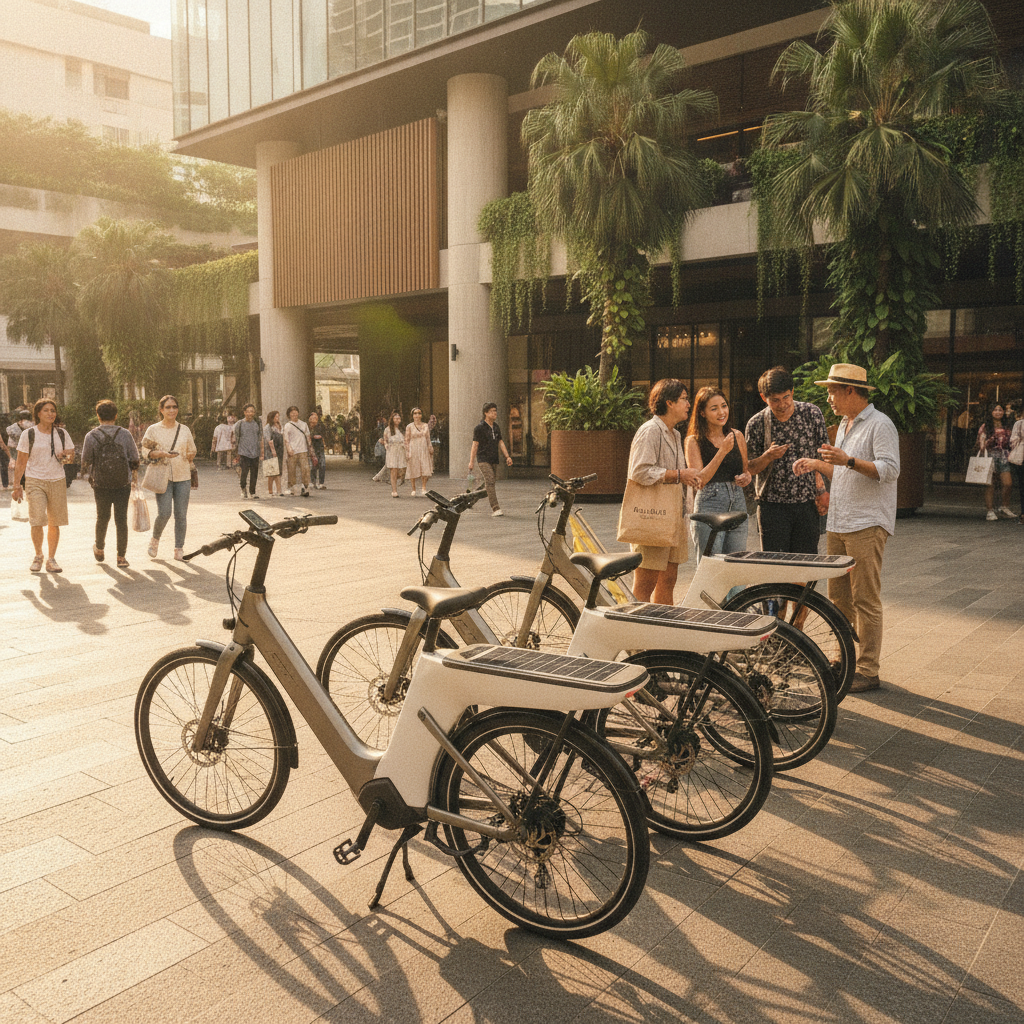 เทรนด์ EV 2027: นวัตกรรมชาร์จโซลาร์เซลล์อัปเกรด E-Bike - solar-charging-ebike-trend
