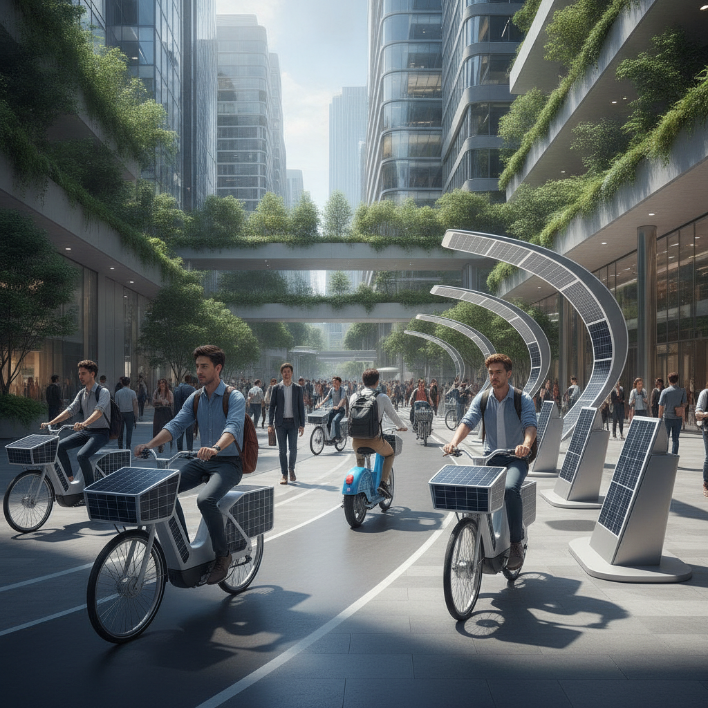 เทรนด์ EV 2027: รีวิวอนาคต E-Bike ชาร์จพลังงานแสงอาทิตย์ - solar-charging-ebike-trend
