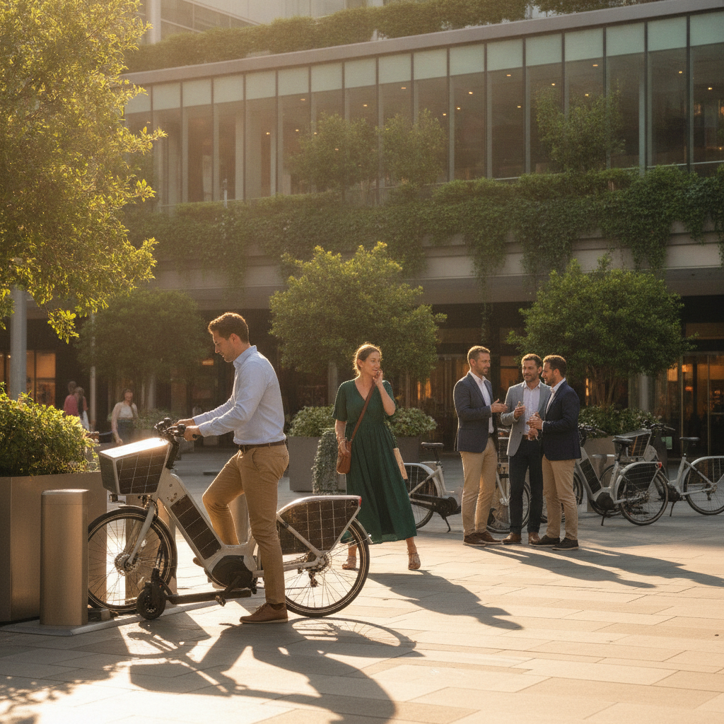 เทรนด์ EV 2027: จักรยานไฟฟ้าชาร์จพลังงานแสงอาทิตย์ - solar-ebike-ev-charging-trend