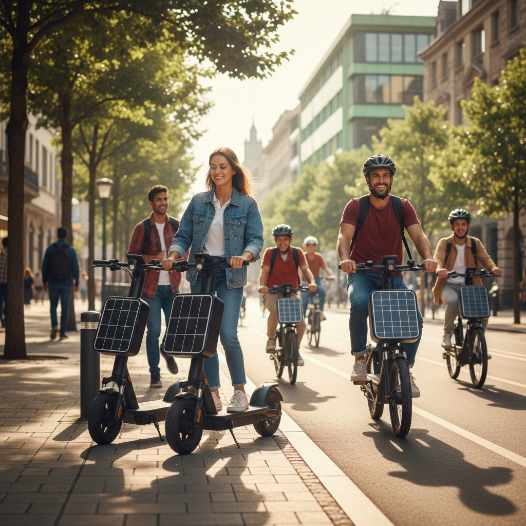 เทรนด์ EV ปลายปี 2026! สกู๊ตเตอร์ไฟฟ้าชาร์จโซลาร์เซลล์ - solar-ev-scooter-trend