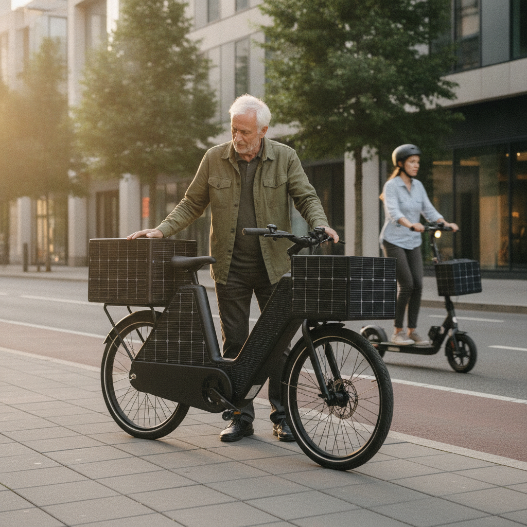 เทรนด์ EV 2027! นวัตกรรมโซลาร์เซลล์บน E-Bike ชาร์จไฟฟรี - solar-power-ebike-ev-trend