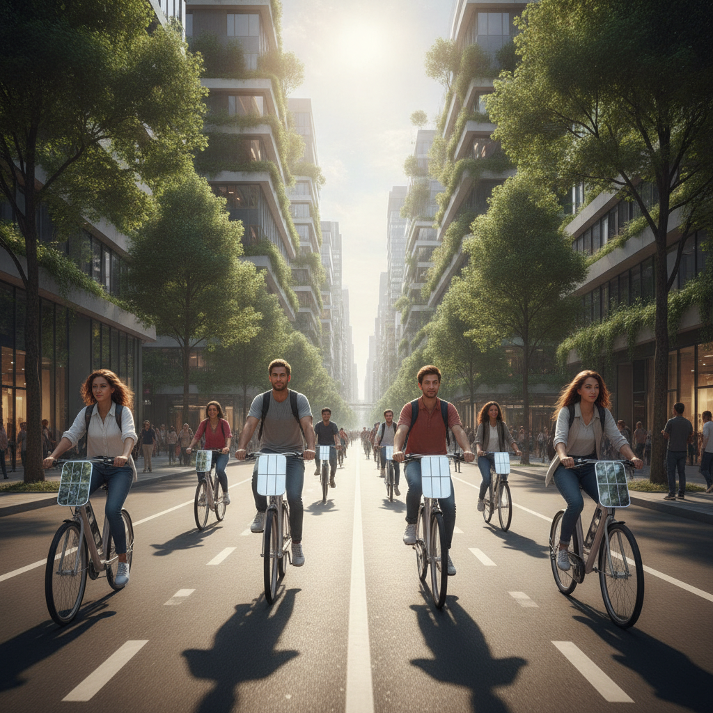 อนาคตเมืองมลพิษศูนย์! เทรนด์ E-Bike พลังงานแสงอาทิตย์ - solar-power-ebike-ev-trend