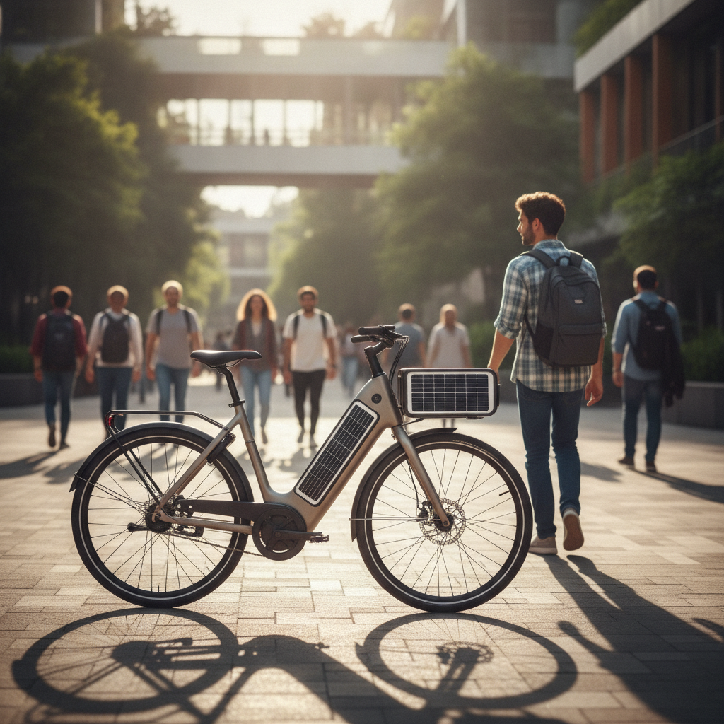 เทรนด์ 2027: นวัตกรรม E-Bike ชาร์จพลังงานแสงอาทิตย์ในตัว - solar-powered-ebike-trend-2027