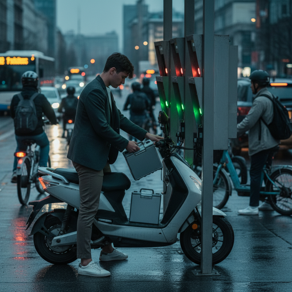 เทรนด์ EV 2027! สถานีสลับแบต E-Bike ชาร์จไวไม่ต้องรอ - swappable-battery-ebike-trend