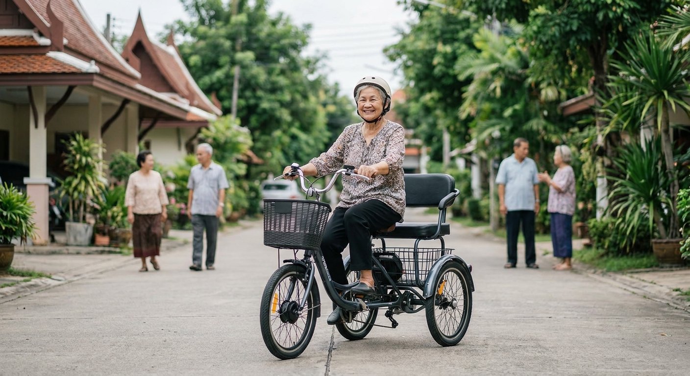 เทรนด์สังคมสูงวัย ดันยอดใช้จักรยานไฟฟ้า 3 ล้อในไทยพุ่งแรง