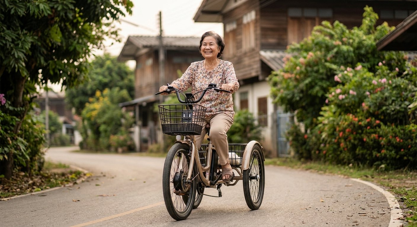 วิธีเลือกจักรยานไฟฟ้าให้ผู้สูงอายุ ขี่ง่าย ปลอดภัย ไม่ล้ม
