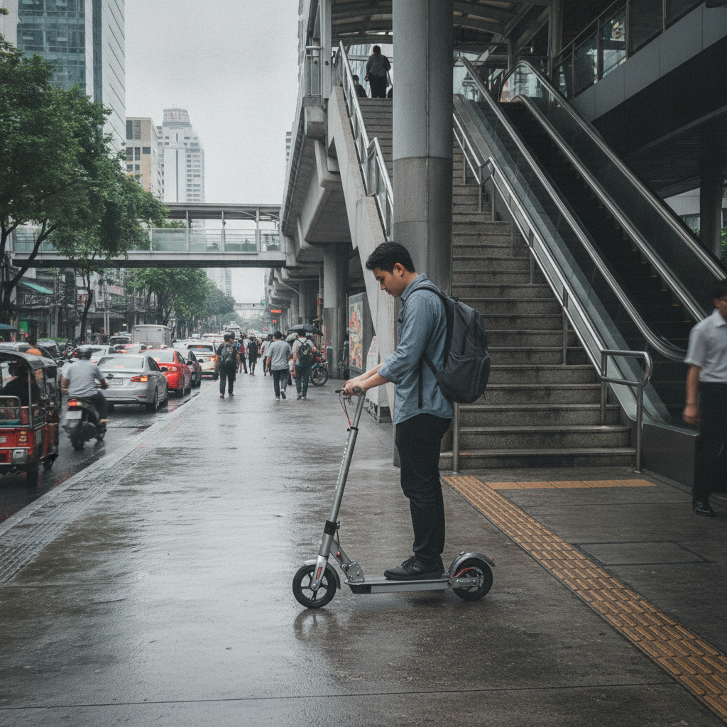 เทรนด์คนเมือง สกู๊ตเตอร์ไฟฟ้า เชื่อม BTS ประหยัดค่าเดินทาง - commuter-electric-scooter-city-trend