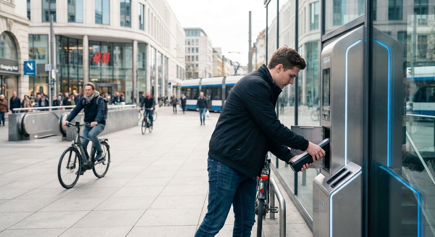 เทรนด์ตู้สลับแบตเตอรี่ E-Bike ขี่ต่อเนื่อง ไม่ต้องรอชาร์จ