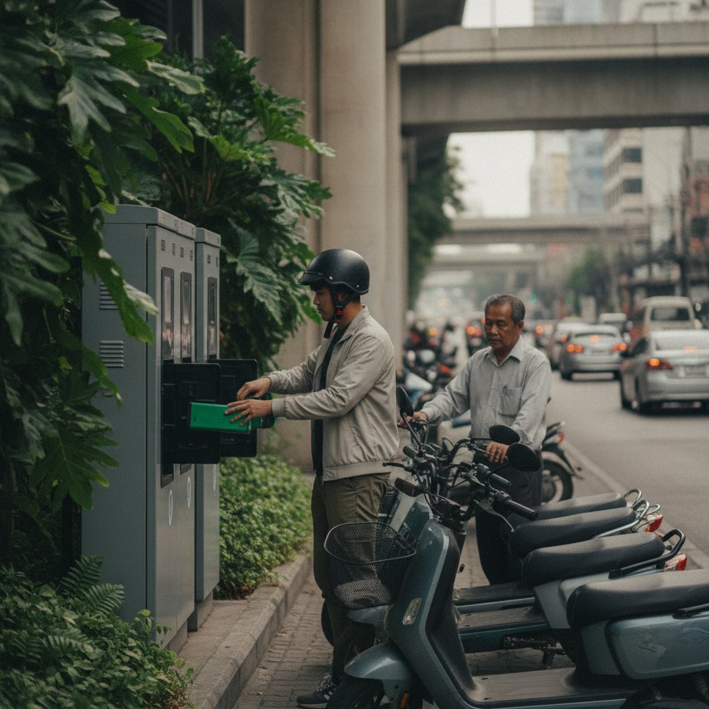 เทรนด์สถานีสลับแบต E-Bike ในไทย เติมพลังไวไม่ต้องรอชาร์จ - ebike-battery-swapping-trend-thailand