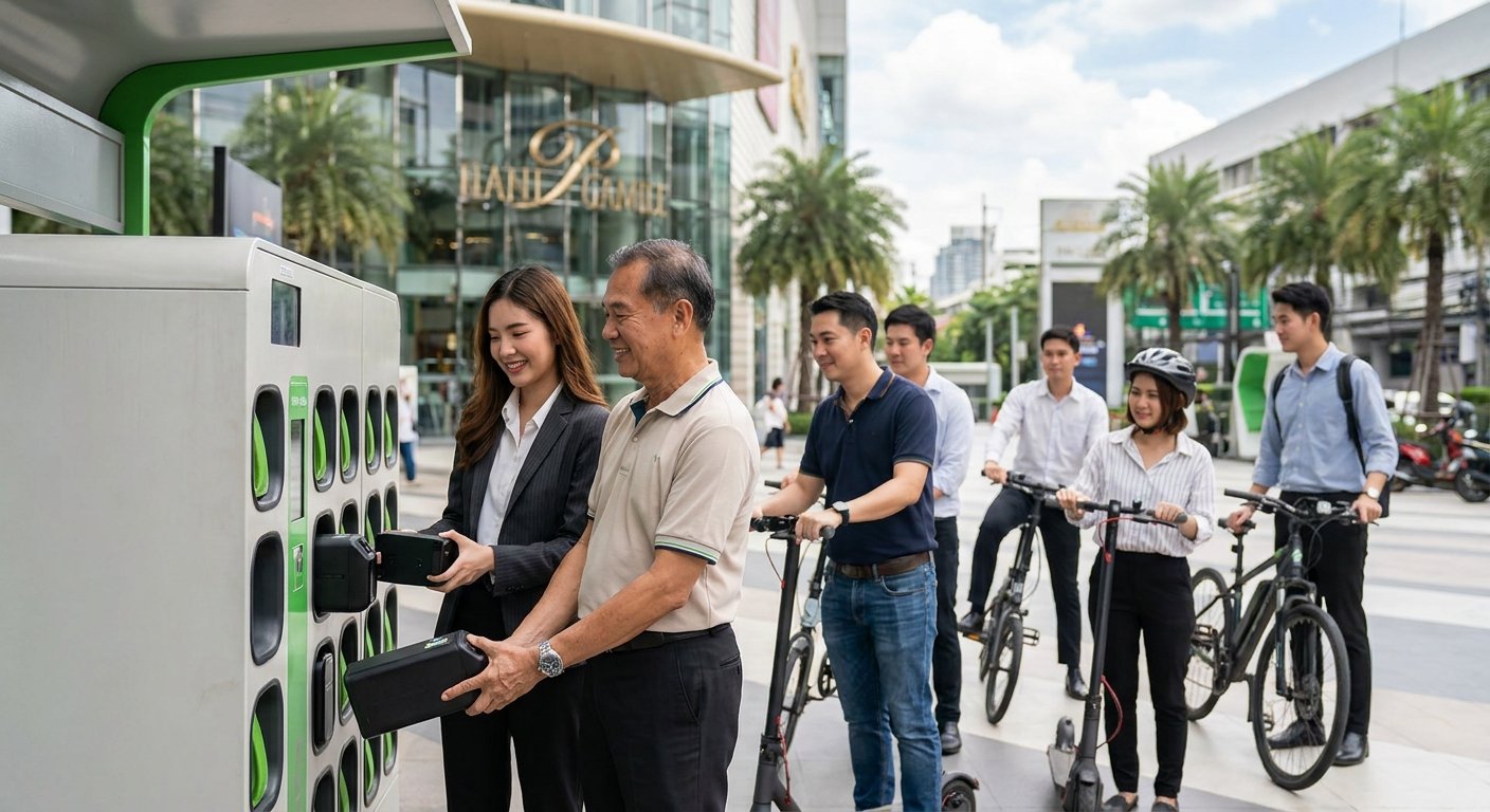 เทรนด์สถานีสลับแบต E-Bike ในไทย เติมพลังไวไม่ต้องรอชาร์จ