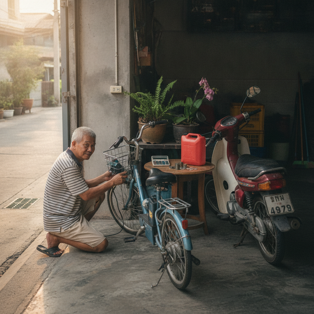 ชาร์จจักรยานไฟฟ้า 1 ครั้งกี่บาท? คำนวณค่าไฟเทียบน้ำมัน - ebike-charging-cost-calculation-guide