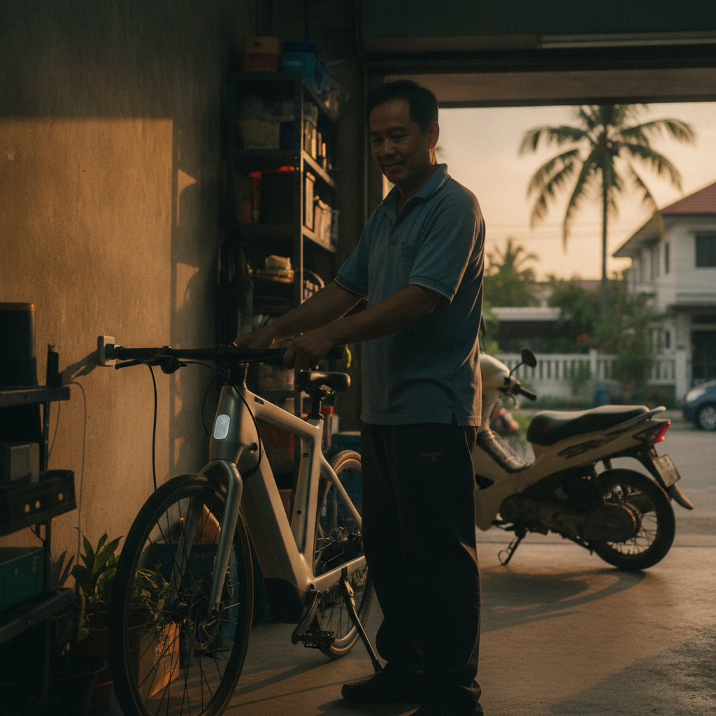 จักรยานไฟฟ้ากินไฟกี่บาท? เทียบชัดๆ ประหยัดกว่าค่าน้ำมัน - ebike-charging-cost-vs-fuel