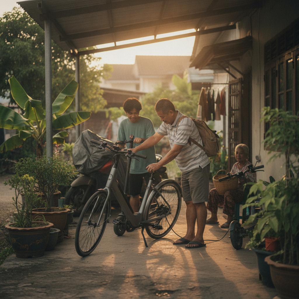 ชาร์จ E-Bike 1 ครั้งกี่บาท? เทียบค่าน้ำมัน ประหยัดจริงไหม - ebike-charging-cost-vs-gasoline