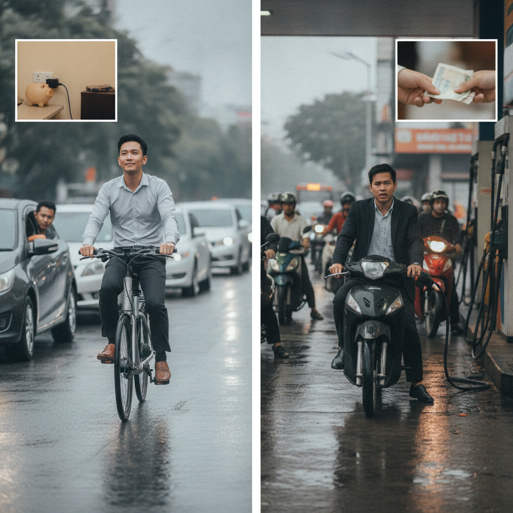 เทียบชัดๆ ขี่ E-Bike ไปทำงาน 1 ปี ประหยัดค่าน้ำมันกี่บาท - ebike-commute-fuel-cost-savings