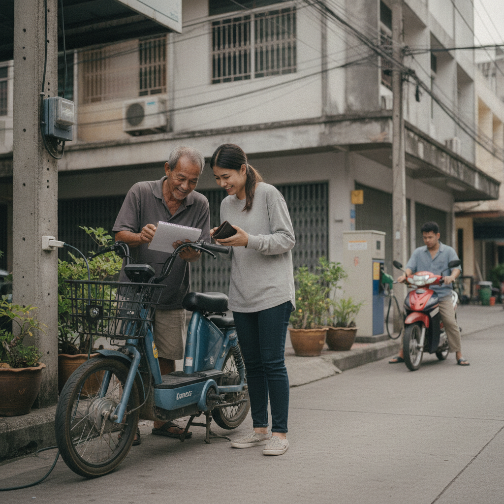 เทียบชัดๆ E-Bike ชาร์จครั้งละกี่บาท? ประหยัดกว่าน้ำมันแค่ไหน - ebike-electricity-cost-vs-gasoline