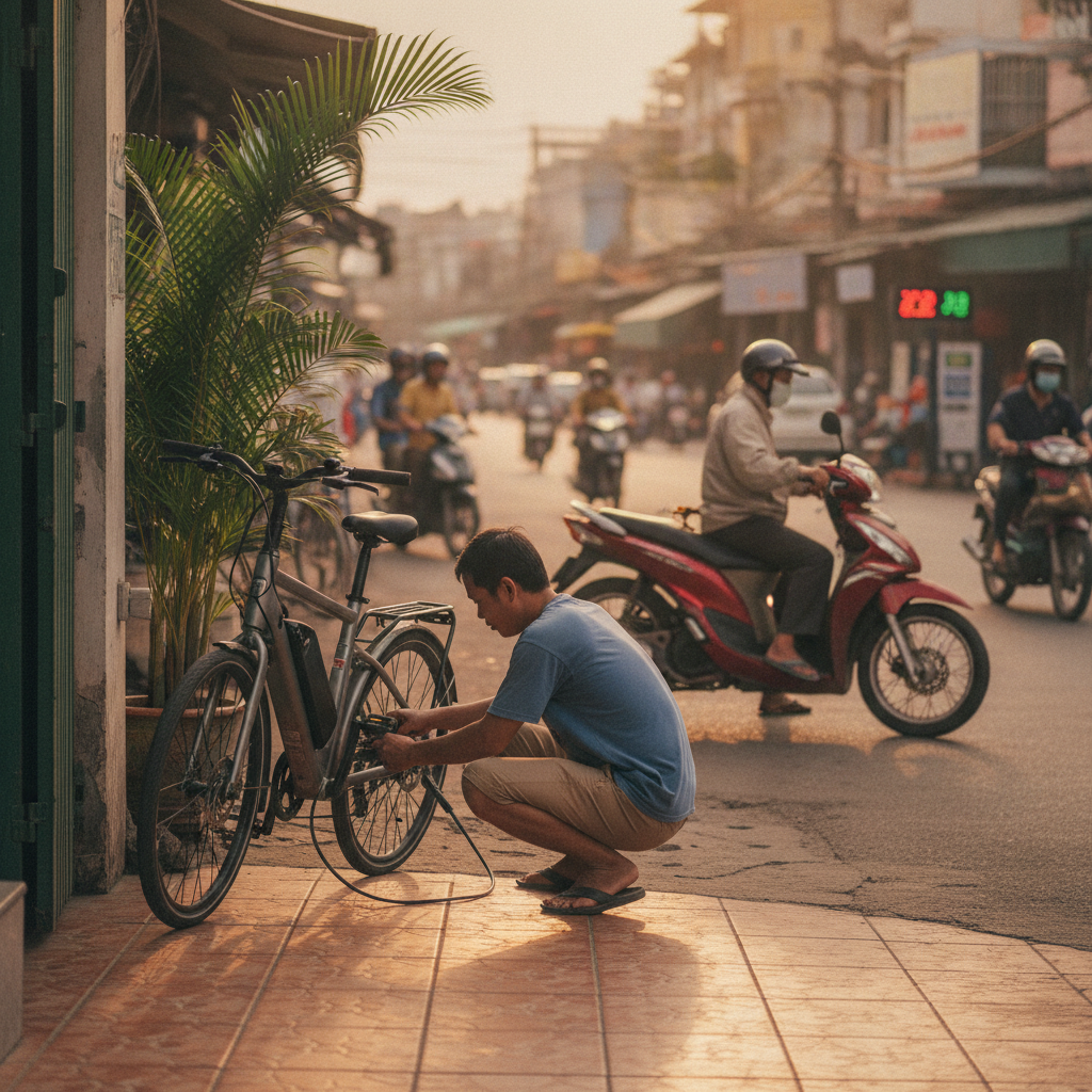 ขี่จักรยานไฟฟ้า 1 เดือน ค่าไฟกี่บาท? เทียบค่าน้ำมันชัดๆ - ebike-electricity-cost-vs-gasoline