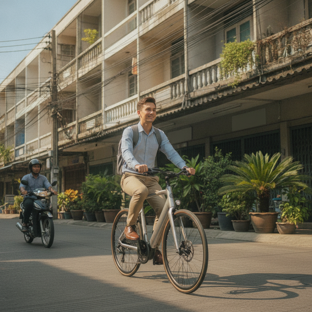 ขี่จักรยานไฟฟ้า 1 เดือน ประหยัดค่าน้ำมันกี่บาท? เทียบชัดๆ - ebike-monthly-fuel-savings-comparison