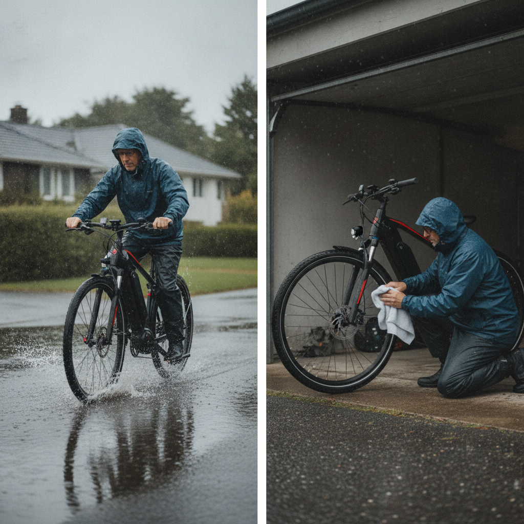 จักรยานไฟฟ้าลุยฝนได้ไหม? วิธีดูแลช่วงหน้าฝนไม่ให้มอเตอร์พัง - ebike-rain-care-maintenance-guide