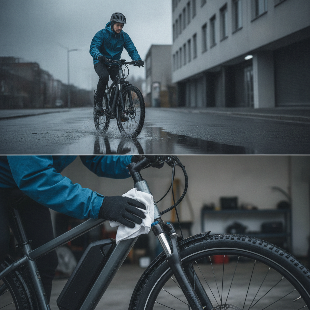 ขี่ E-Bike ลุยน้ำได้ไหม? วิธีดูแลจักรยานไฟฟ้าช่วงหน้าฝน - ebike-rain-waterproof-maintenance-guide