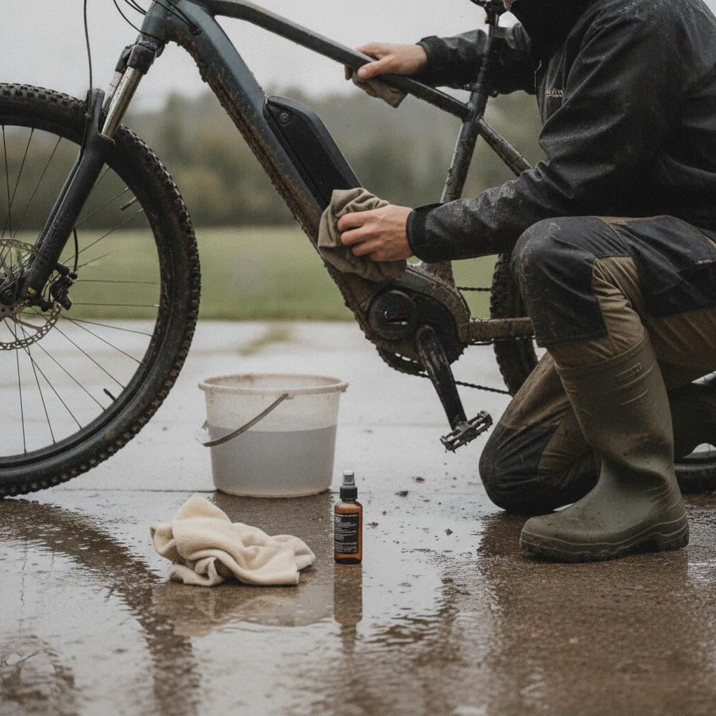 วิธีล้าง E-Bike หน้าฝน ลุยน้ำอย่างไรไม่ให้มอเตอร์พัง - ebike-rainy-season-cleaning-maintenance