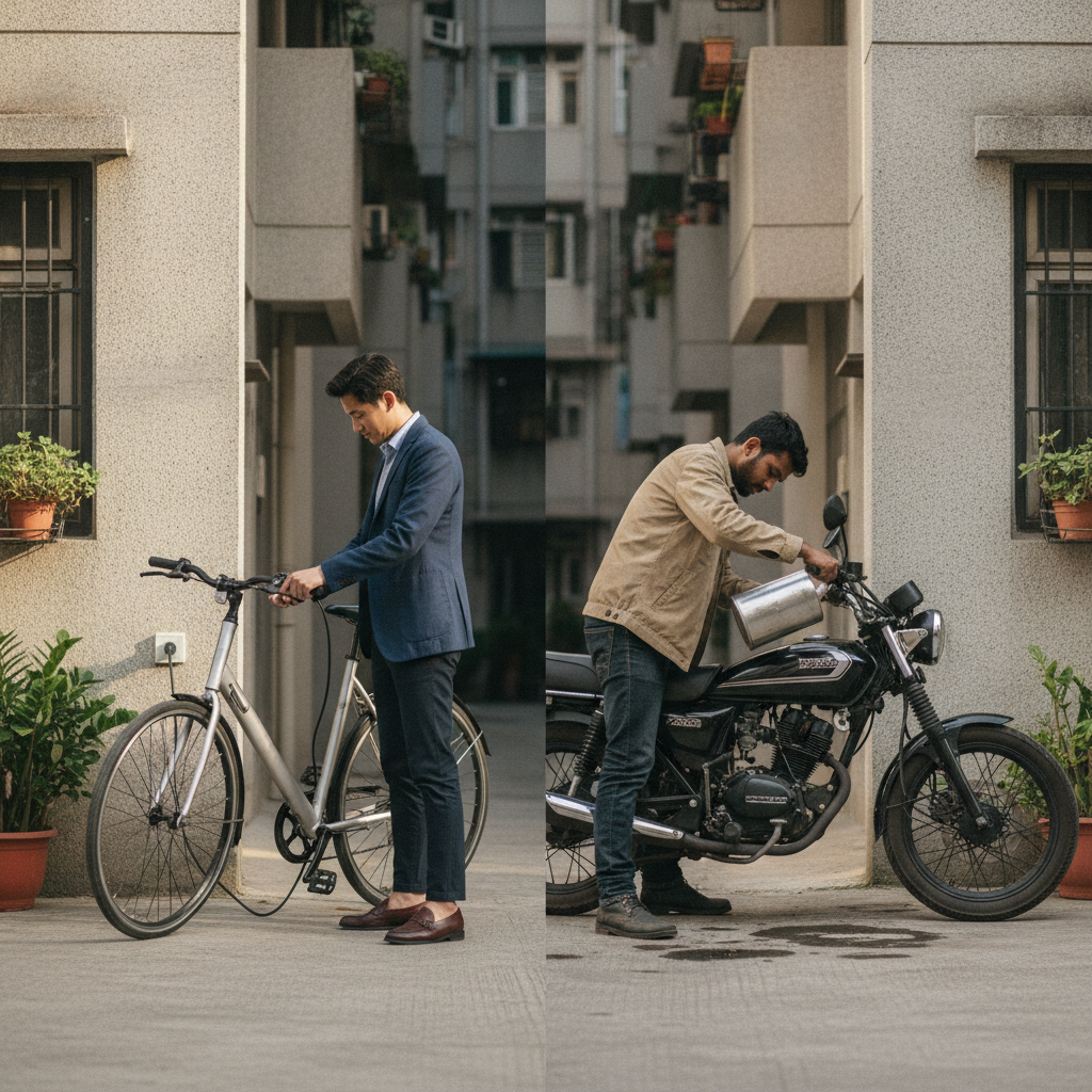เทียบค่าไฟ vs ค่าน้ำมัน ขี่ E-Bike ประหยัดเงินปีละกี่บาท - ebike-vs-gasoline-cost-comparison