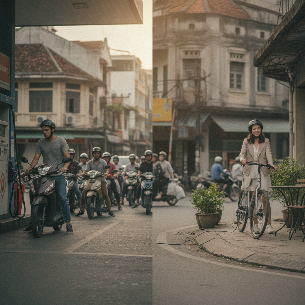 เทียบค่าใช้จ่าย E-Bike กับมอเตอร์ไซค์ ประหยัดจริงไหม? - ebike-vs-motorcycle-cost-comparison