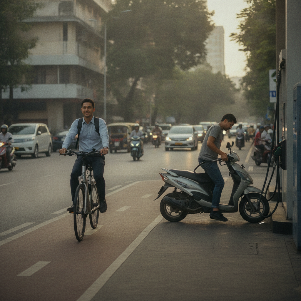 เทียบชัด! E-Bike กับ มอเตอร์ไซค์ ประหยัดค่าน้ำมันปีละกี่บาท - ebike-vs-motorcycle-cost-comparison