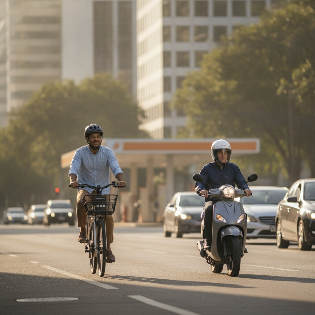 จักรยานไฟฟ้า vs มอเตอร์ไซค์ ขี่ไปทำงานแบบไหนประหยัดกว่า - ebike-vs-motorcycle-cost-comparison