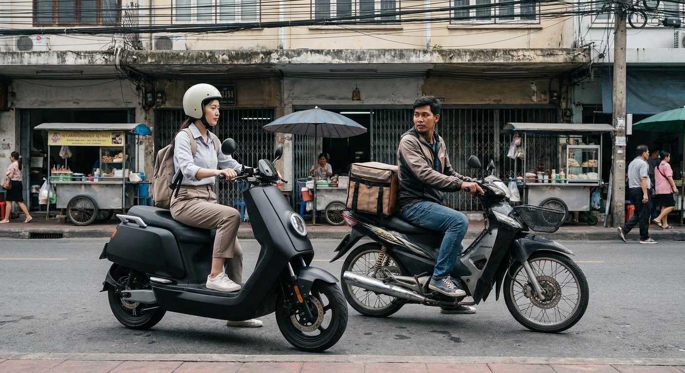 เทียบชัดๆ E-Bike vs มอเตอร์ไซค์ 1 ปี เซฟค่าน้ำมันกี่บาท?