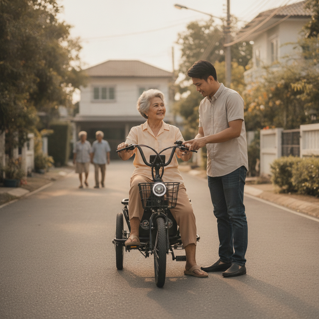 วิธีเลือกซื้อ E-Bike ให้ผู้สูงอายุ ขี่ง่าย ปลอดภัย ไม่ล้ม - elderly-ebike-safety-buying-guide