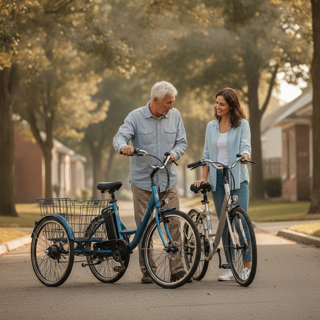 จักรยานไฟฟ้า 3 ล้อ vs 2 ล้อ ผู้สูงอายุเลือกรุ่นไหนดี - electric-trike-vs-ebike-seniors