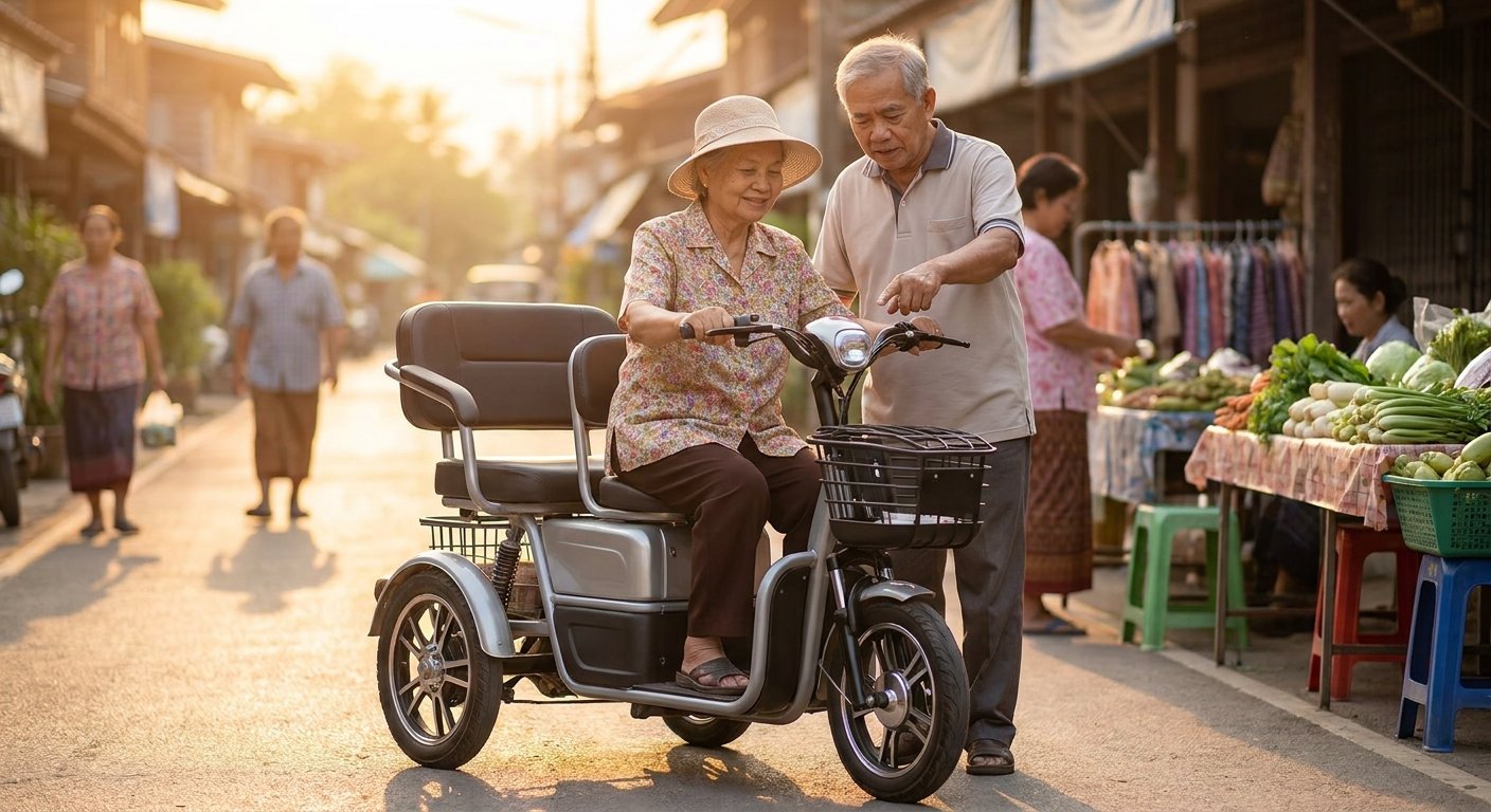วิธีเลือกจักรยานไฟฟ้าให้ผู้สูงอายุ 2 ล้อ vs 3 ล้อ แบบไหนดี