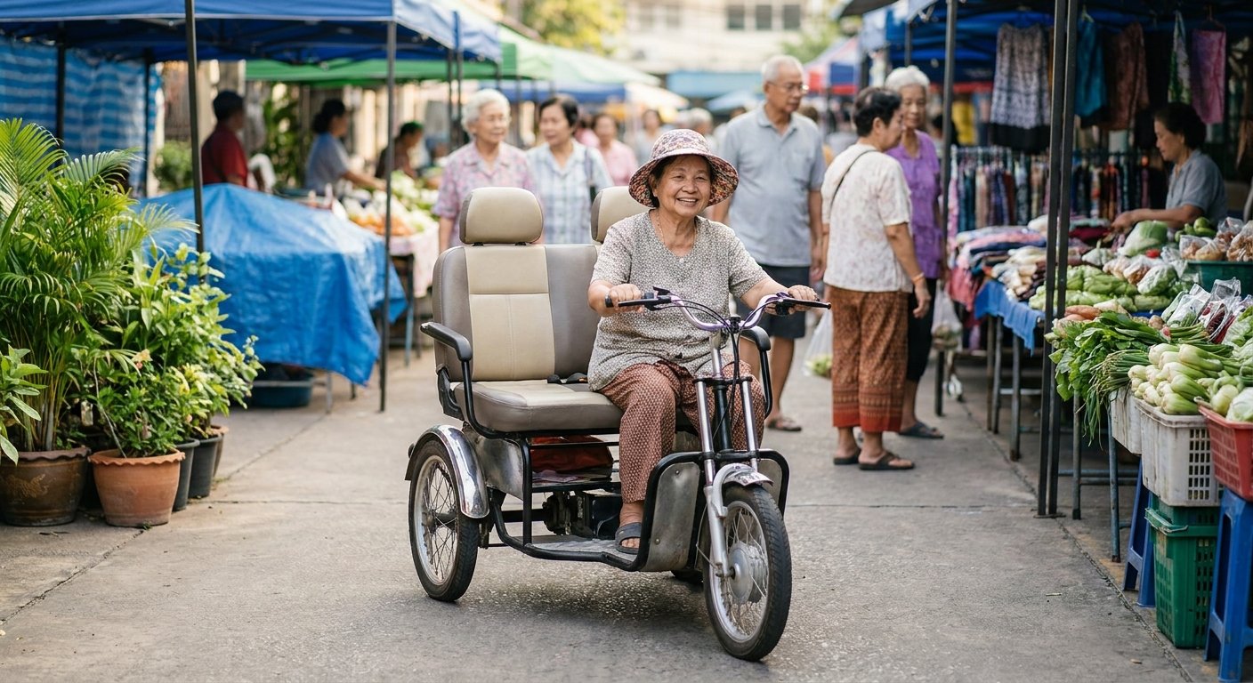 วิธีเลือกจักรยานไฟฟ้าให้ผู้สูงอายุ ขี่ง่าย ปลอดภัย ไม่ล้ม