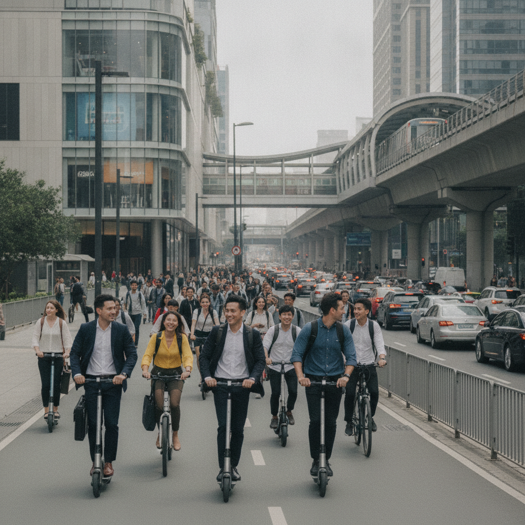 เจาะเทรนด์ Micro-Mobility สกู๊ตเตอร์ไฟฟ้า ทางรอดรถติดคนเมือง - micro-mobility-scooter-urban-commute