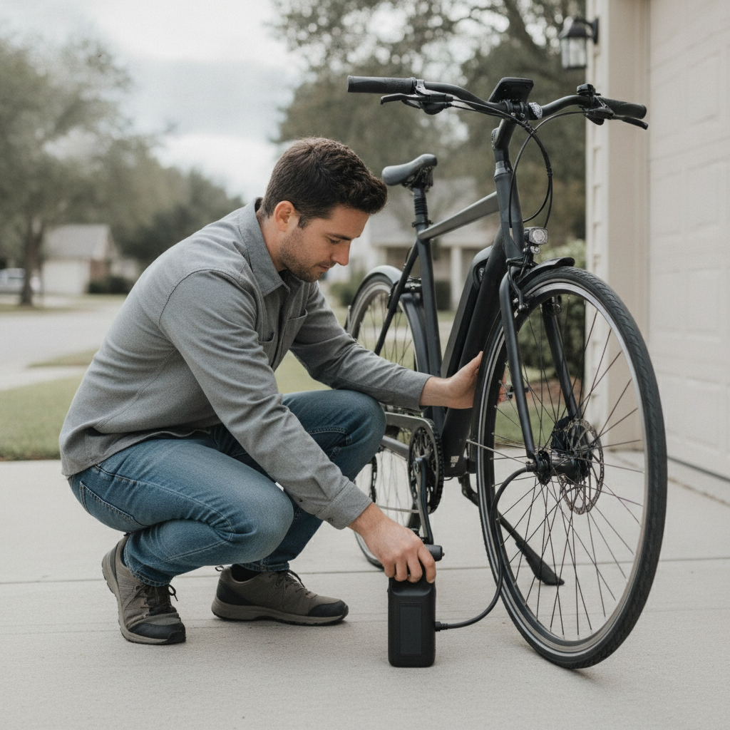 วิธีเติมลมยางจักรยานไฟฟ้า ขี่นุ่ม ประหยัดแบต ปลอดภัย - proper-ebike-tire-pressure-guide