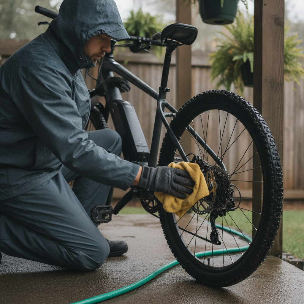 วิธีดูแล E-Bike หน้าฝน ลุยน้ำขังอย่างไร ไม่ให้มอเตอร์พัง - rainy-season-ebike-maintenance-guide