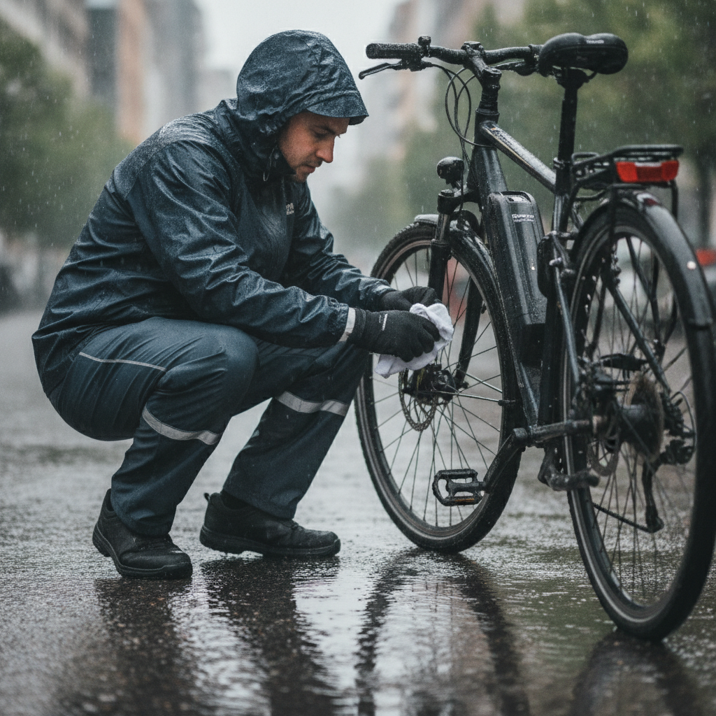 5 จุดเช็กจักรยานไฟฟ้าหน้าฝน ลุยน้ำอย่างไรมอเตอร์ไม่พัง - rainy-season-ebike-maintenance-guide